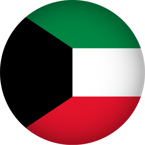 Kuwait flags icon vector