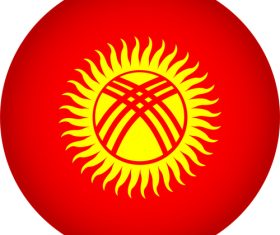 Kyrgyzstan flags icon vector