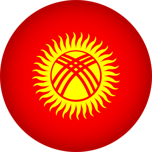 Kyrgyzstan flags icon vector