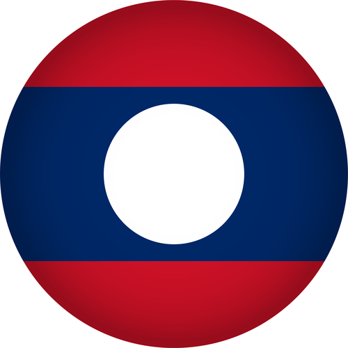 Laos flags icon vector