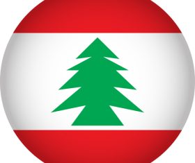 Lebanon flags icon vector