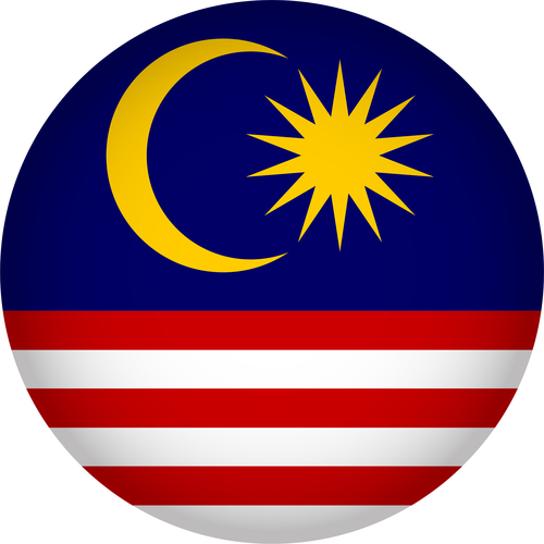 Malaysia flags icon vector