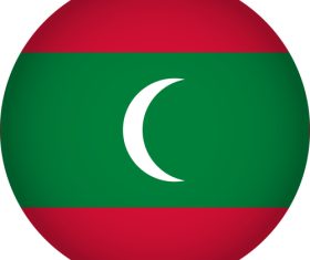 Maldives flags icon vector