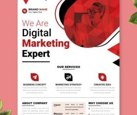 Marketing expert flyer vector