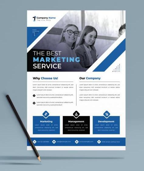 Marketing service flyer vector