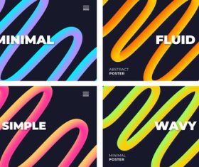 Minimal abstract background fluid vector