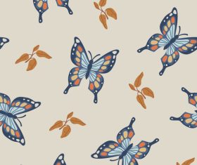 Moths and butterfly seamless pattern vector