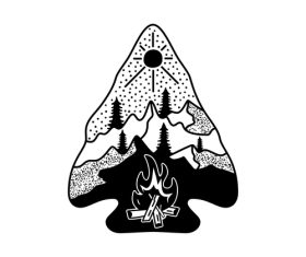 Mountain adventure background vector