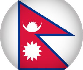 Nepal flags icon vector