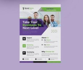 Next level business flyer vector