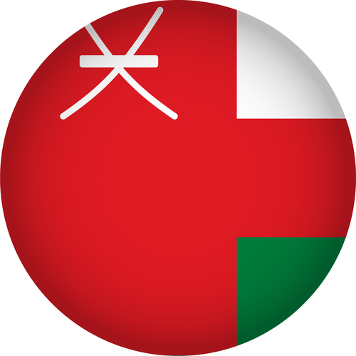 Oman flags icon vector