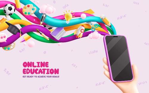 Online education vector