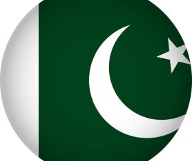 Pakistan flags icon vector
