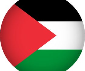 Palestine flags icon vector