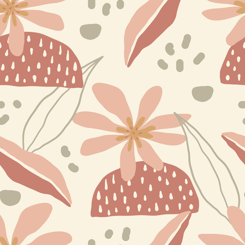 Plant hand drawn seamless pattern vector