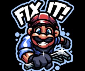 Plumber icon vector