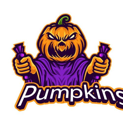 Pumpkin candy logo vector