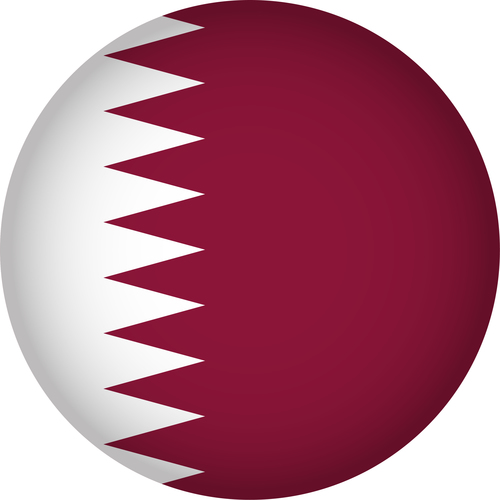 Qatar flags icon vector