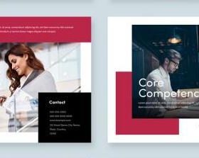 Red and black business layouts with elegant look vector