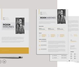 Resume template vector