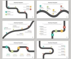 Roadmap infographic clean presentation vector