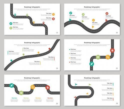 Roadmap infographic clean presentation vector