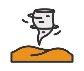 Sandstorm icons vector