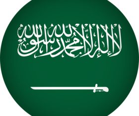 Saudi Arabia flags icon vector