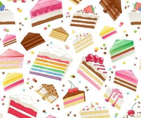 Seamless background vector for various cakes