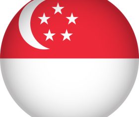 Singapore flags icon vector