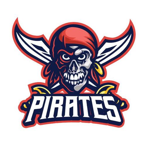 Skull pirates logo vector