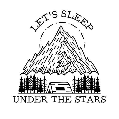 Sleep under the stars background vector