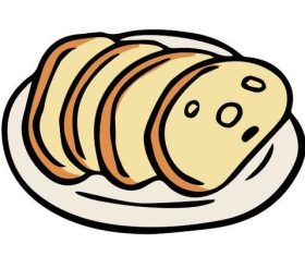 Sliced bread vector