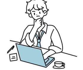Stressed male working vector