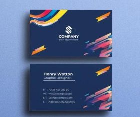 Stylish business card vector