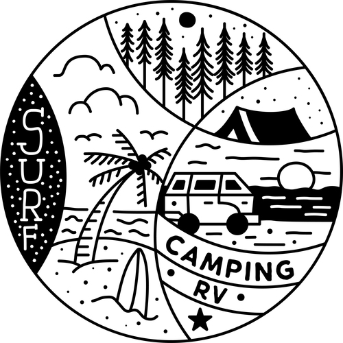 Surf camp vector
