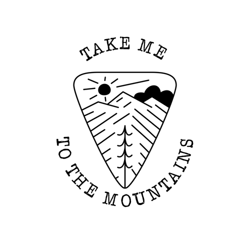 Take me to the mountains background vector