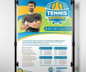 Tennis tournament poster vector