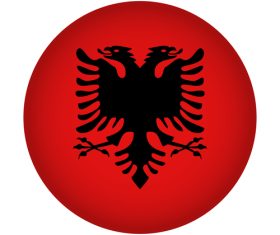 The national flag of the republic of albania vector
