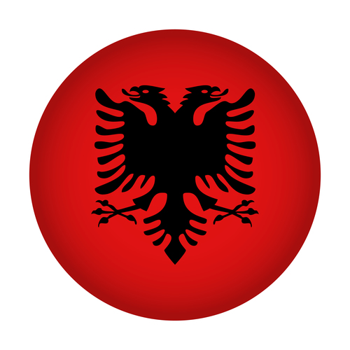 The national flag of the republic of albania vector