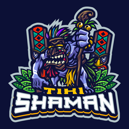 Tiki shaman icon vector
