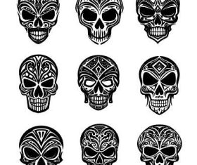 Tribal skull logos for tattoos vector