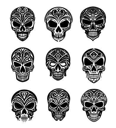 Skull Tattoo Illustration PNG Transparent Images Free Download | Vector  Files | Pngtree