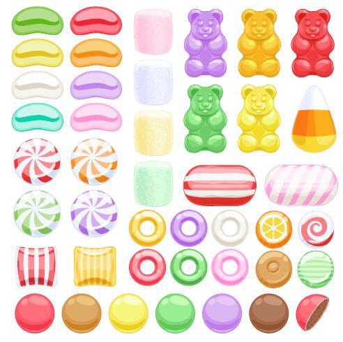 Various candy vectors