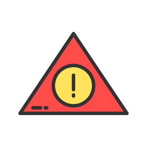 Warning icons vector
