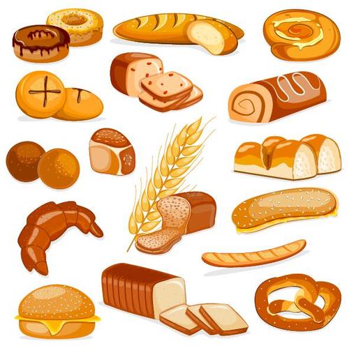 Wheat bread vector