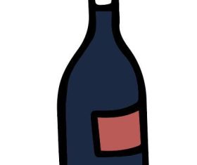 Wine bottle vector