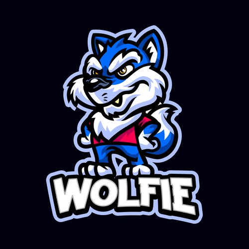 Wolfie icon vector
