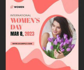 Women day post banner vector