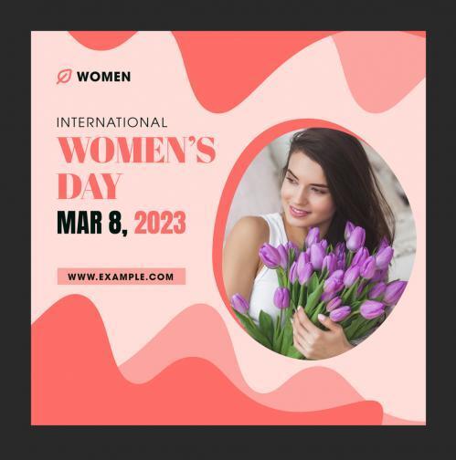 Women day post banner vector